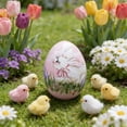 thumbnail image 4 of SIYTUAU Foam Easter Egg Decoration Set With Hand Painted Animal Patterns For Home Party Table Centerpiece Wreath Spring Holiday Decor, 4 of 6