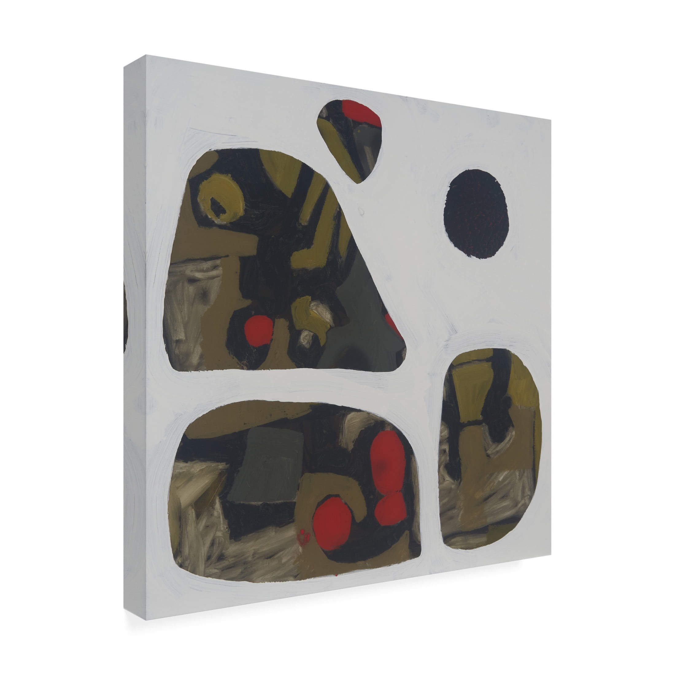 Canvas Wall Art - Erin McGee Ferrell 'Painted Stones I' Wall Art for Living Room, Bedroom, or Office Décor by Trademark Fine Art - 14 x 14 Inches