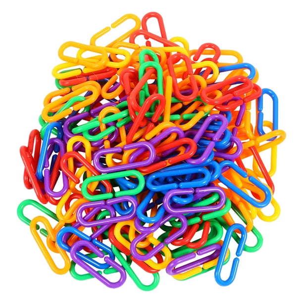 C-Links 150pcs Plastic C-Clips Hooks Chain Links Rainbow C-Links