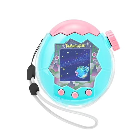 Tamagotchi Paradise - Jade Forest Interactive Digital Pet Toy Bundle with Clear Case (2 Items)