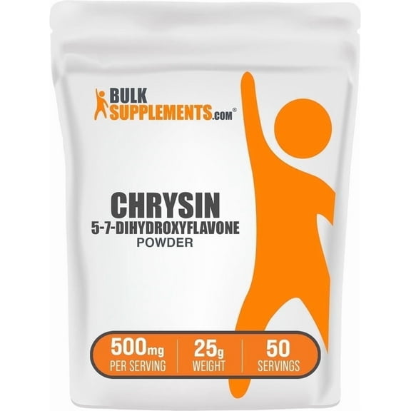 BulkSupplements Chrysin Powder, Antioxidant Support, 25g, 50 Servings