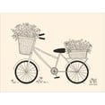 thumbnail image 2 of Great Art Now Spring Flower Bike Sketch by Rachel Nieman, Framed Wall Art, 16.75W x 14H, 2 of 2
