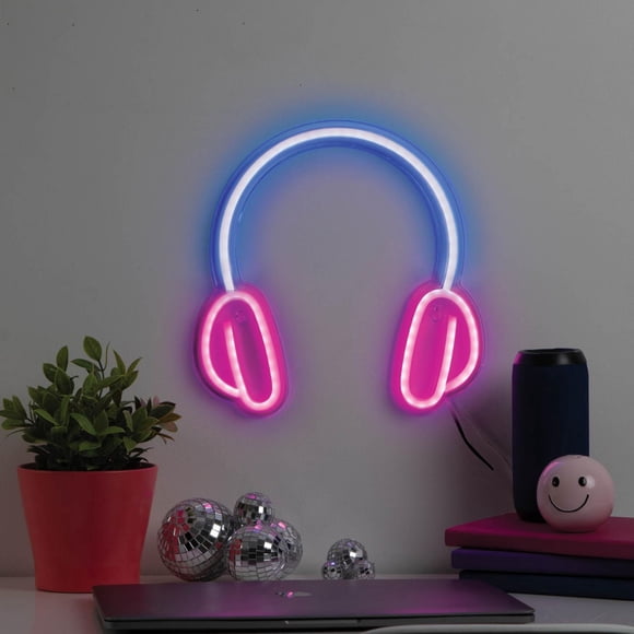 Merkury Innovations 11" Headphones LED Neon Wall Sign