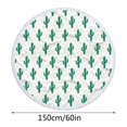 thumbnail image 2 of SDJMa Cactus Printed Microfiber Beach Towels 60" x 60" Oversized Round Beach Blanket Sand Free Quick Dry Circle Bath Towel Absorbent Beach Yoga Mat Table Cloth Throw Fringe Tapestry(B), 2 of 9