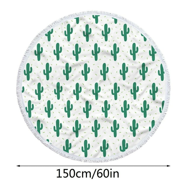 Serviette de Plage en Microfibre, Serviette de Plage Ronde Imprimée en Microfibre Super Légère Serviette de Bain Colorée Anti-Sable Couverture de Plage Tapis de Plage Serviette Multi-Usage pour Voyage Piscine