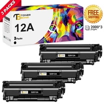 12A Toner Cartridge Compatible for HP 12A Q2612A Laserjet 1012 1022 1020 1018 1022N 1010 3015 3050 3030 3052 3055 M1319F Printer Ink (3-Pack, Black)