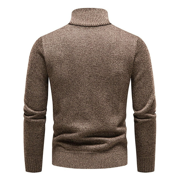 Solid Color High Neck Collar Pocket Sweaters Solid Color High Neck Collar Pocket Sweaters