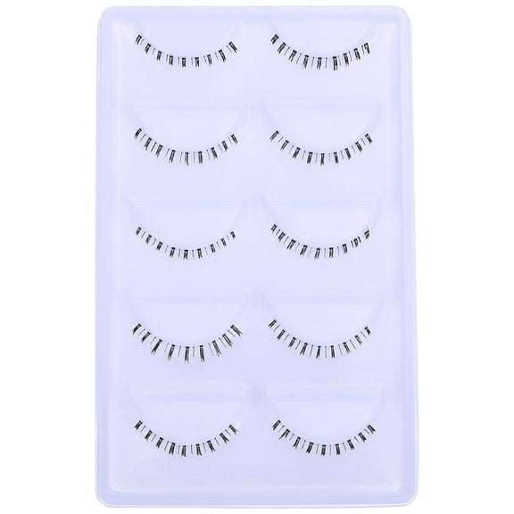 LULULION 10Pairs Easy Use Bottom Lashes p Black False Eyelashes for Salon and Personal Use