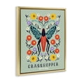 thumbnail image 2 of Stupell Industries Eclectic Symmetrical Grasshopper with Blooms Gold Floating Frame Canvas Art, 17 x 21, by Indira Prieto | IndySign, 2 of 8