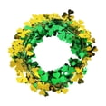 thumbnail image 2 of romoty St. Patrick's Day Shamrock Wreath, 9.65 Inch Green and Gold Lucky Irish Door Decor, Festive Tinsel Garland Wreath for Home Wall and Party, 2 of 6