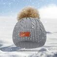 thumbnail image 5 of Ausyst Hats Clearance! NEW 1-11 Years Old For Girls Boys Kids Winter Beanie Hat Warm Knit Thick Ski Cap With Fluff Ball, 5 of 7