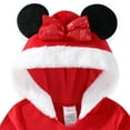 thumbnail image 2 of Disney Princess Frozen Minnie Mouse Cosplay Christmas Holiday Long Sleeve Hooded Santa Dress for Toddler to Big Kids (Girls), Sizes 2T-8, 2 of 6