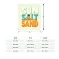 thumbnail image 3 of Durable Soft Flannel Blanket - Cozy Beach-Themed Design with ' Sun Salt Sand ' Text Perfect for Sofa Travel Bed & Chair, 3 of 5