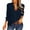 Navy Blue, variant on Labakihah Shirts For Women Womens Casual Button Down Shirts V Neck Long Sleeve Collared Office Work Blouses Tops With Pocket Black L