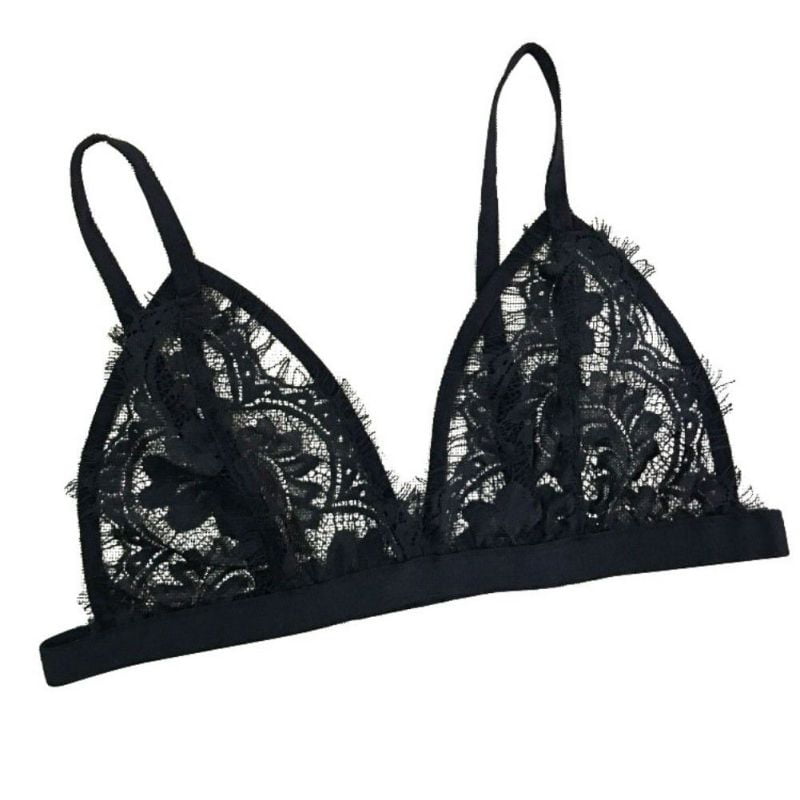 Wuffmeow Sexy Women Lace Bra Set Cotton Embroidery Underwear Push