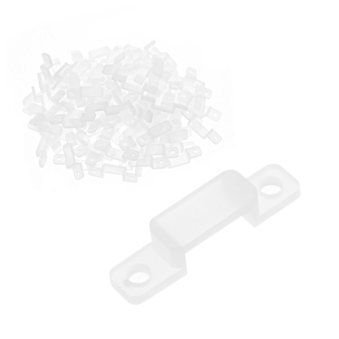 100 Pcs Silicone Fix Mounting Brackets Clip for 8mm Wide 3528