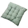 thumbnail image 2 of Chair Cushion Pads - Striped Dining Kitchen Office Chair Seat Cushion with Ties - Durable Cotton Fabric Cover - Indoor Use, 16x16 in, 2 of 8