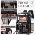 thumbnail image 4 of DAKIMOE Clear Backpack Heavy Duty Stadium Approved School Cute Transparent Backpacks Clear Bag Travel, 4 of 9