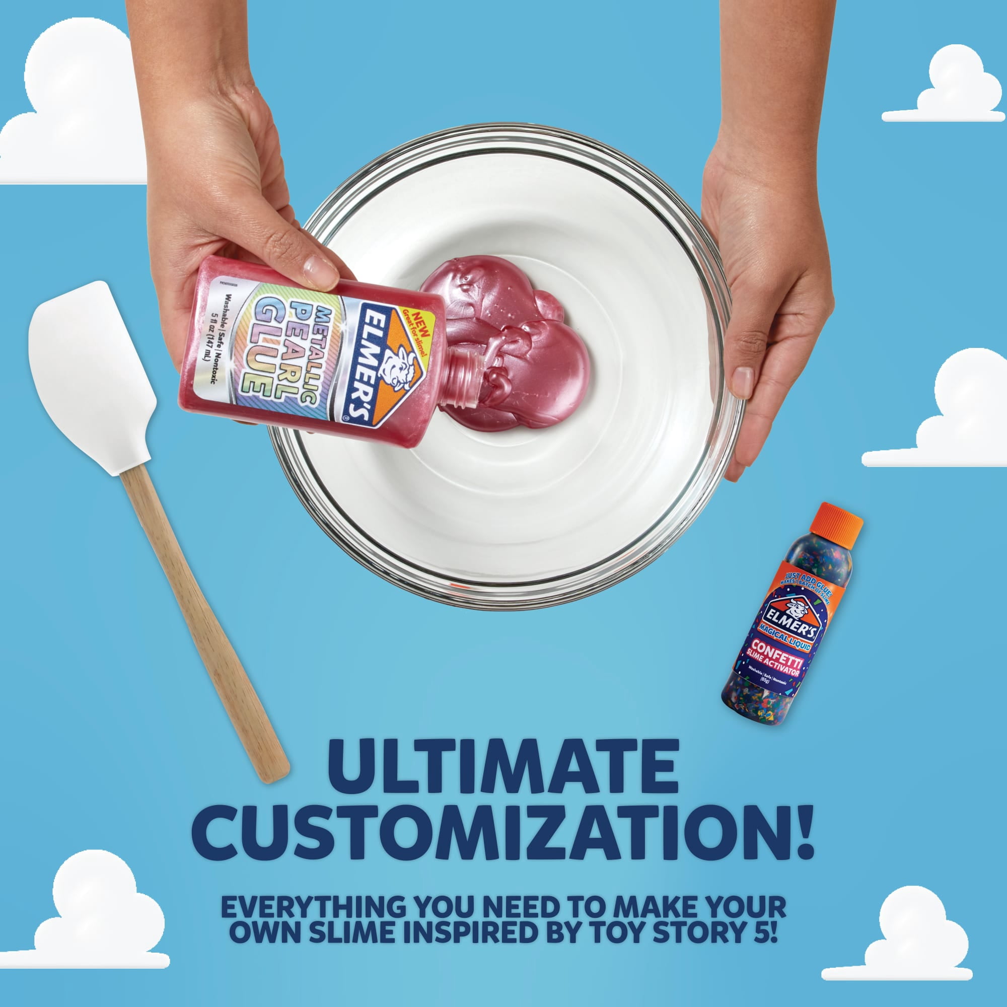 Elmer's Infinity and Beyond Slime Kit featuring Toy Story Characters, Slime Supplies, 10 Piece
