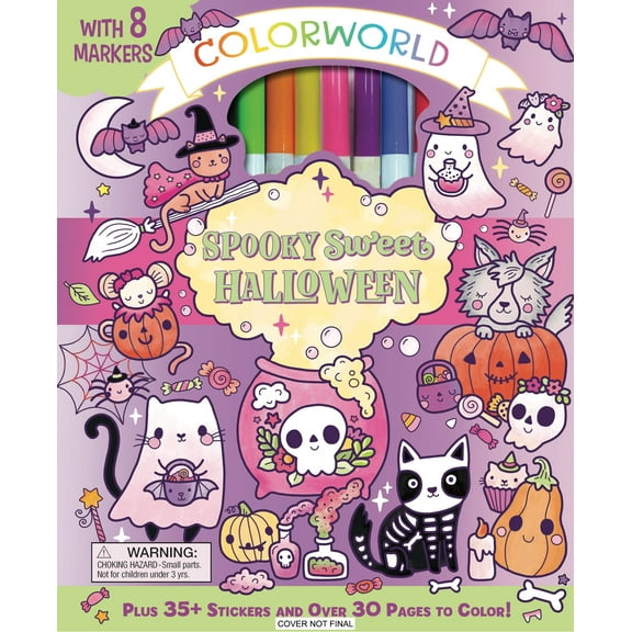 ColorWorld: Spooky Sweet Halloween: Plus 35 Glow-In-the-Dark Stickers and over 30 Pages to Color!, 64 pages (Hardcover)