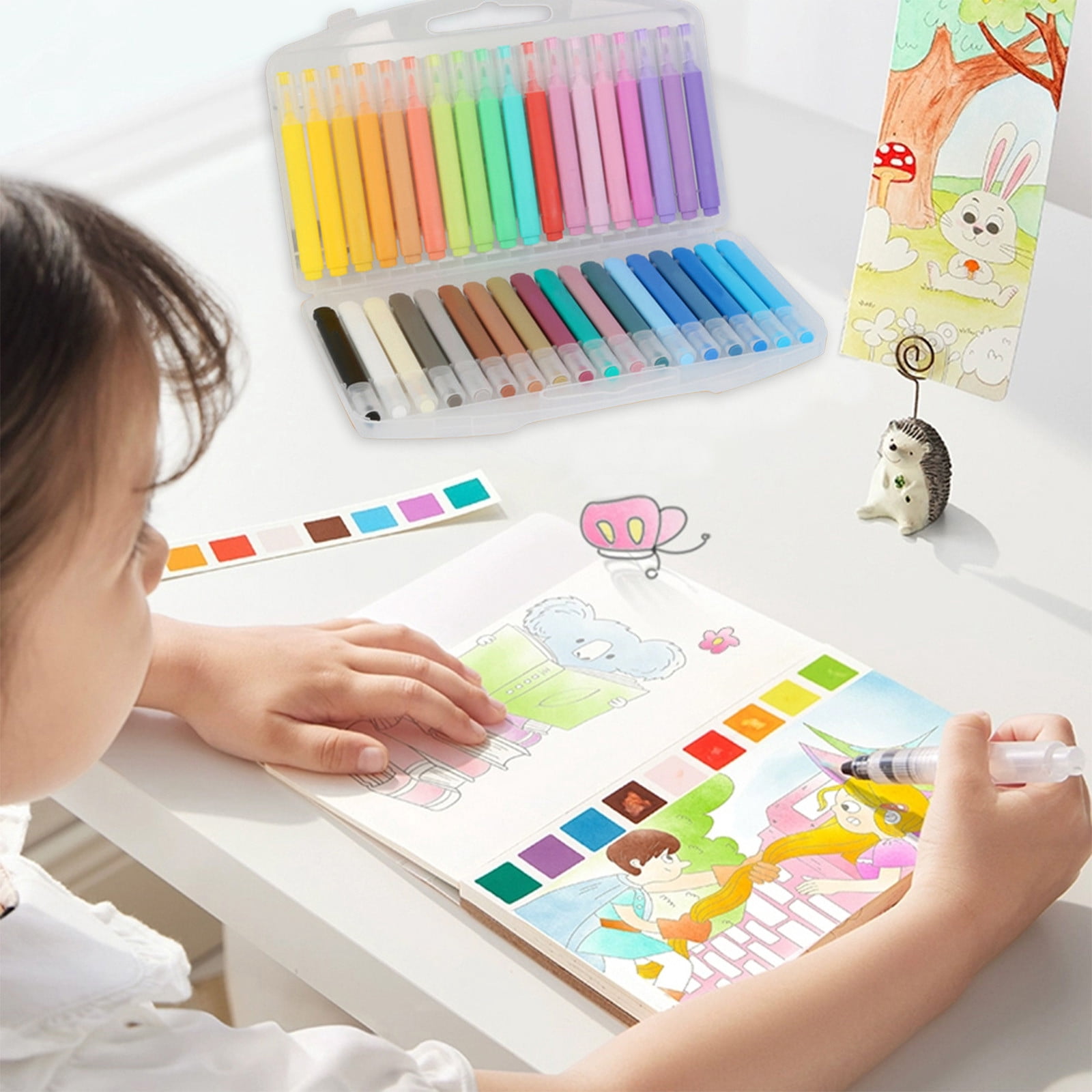 Watercolor Brush Pens Set, 12 24 36 Colors Soft Tip Acrylic Markers with Flexible Brush Nib Quick Dry No Bleed, Art Drawing Calligraphy Painting Pens for Artists Students Office