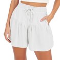 thumbnail image 2 of Dxzfnsa Womens Lightweight Shorts Casual Baggy Trendy Hot Pants Elastic Waist Drawstring Comfy Shorts S-3XL, 2 of 8