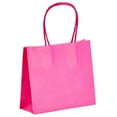 50 Pack Mini Pink Gift Bags with Handles, Bulk Kraft Party Favor Bags