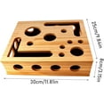 thumbnail image 4 of Cat Scratch Puzzle Enrichment Box Nail File Stress Free Alternative to Clippers and Grinders, Wooden Cat Nail File Scratcher Felines Files Claws Maze Box, Puzzle Enrichment Toy with Bell Ball(1pc), 4 of 5