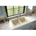 thumbnail image 2 of Karran Qt-710 Drop-In Quartz Composite 33 In. 1-Hole 50/50 Double Bowl Kitchen Sink In Bisque, 2 of 4