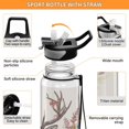 thumbnail image 4 of Leaves Deer and Flowers Sports Water Bottle Portable Travel Mug 32oz BPA Free Leak Proof Straw Transparent Tritan for Gym Yoga Cycling Camping, 4 of 7