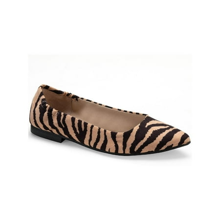 

Sun + Stone Womens Jilly Leather Slip On Pointy-Toe Flats