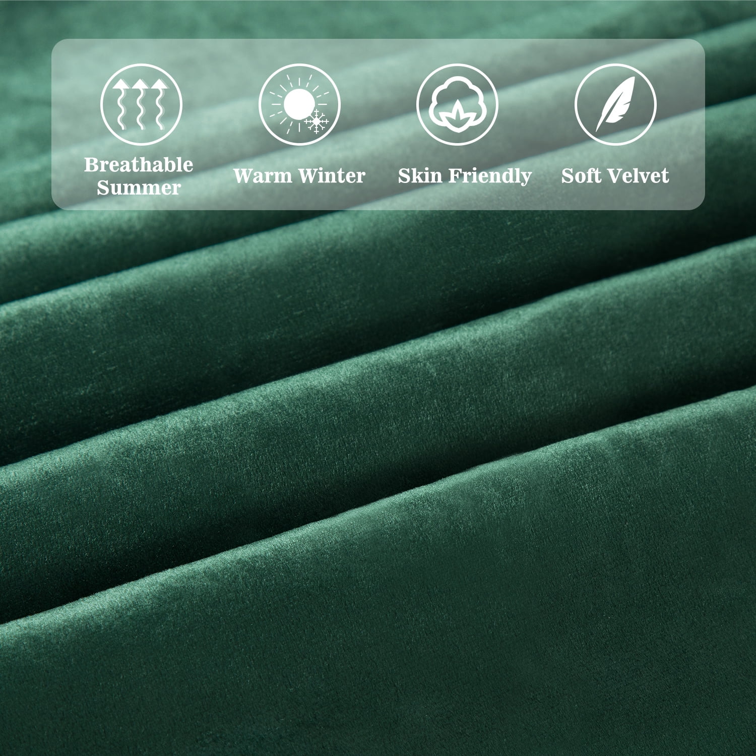 Allewie King Size Velvet Upholstered Bed Frame with Vertical Channel Tufted Headboard, Green