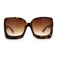 thumbnail image 1 of Groovy Womens Shaggy Rectangular 20s Thick Butterfly Sunglasses Tortoise Brown, 1 of 4