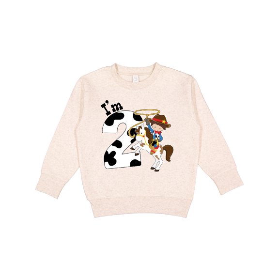 Inktastic I'm Two-cowboy Riding Horse Birthday Toddler Sweatshirt