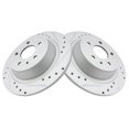 thumbnail image 6 of Geelife Rear Performance Zinc Coated Drilled Slotted Rotors & Ceramic Pad Kit, 6 of 7