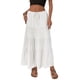 thumbnail image 3 of Faldas Largas Escalonadas para Mujer, Plisadas, en Forma de A, con Cintura Elástica Ajustable y Cordón Ajustable, Falda Larga . M, 3 of 10