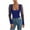Blue, variant on Lovskoo Women's Mesh Long Sleeve Shirts Dressy Business Tops Casual Blouses Work Shirts Fall Clothes Black
