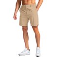 thumbnail image 3 of JoveMarine Men's Straight Leg Cargo Shorts with Zipper Pockets, Loose Fit Casual Work Shorts for Outdoor, Exercise and Daily Wear Khaki M, 3 of 5