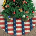 thumbnail image 3 of Christmas Tree Skirt Texas Flag Distressed Xmas Tree Skirt Decoration for Home Holiday Party 36", 3 of 6