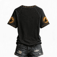 thumbnail image 4 of Stralyhd Full Moon Graphic Women Tops Broomstick Shirt Sassy Witch Tee Friendly Ghost V Neck Pullover Shirts 3XL, 4 of 4