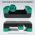 thumbnail image 5 of FlexWave Adjustable Workout Aerobic Stepper Step Platform Trainer, 18-Inch, Black/ Green, 5 of 7