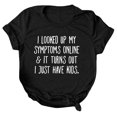 thumbnail image 1 of Gibobby Playera de Manga Corta Casual Suave Blusas informales con cuello redondo para mujer, camisa manga corta con estampado letras, camiseta informal holgada(Negro,M), 1 of 5