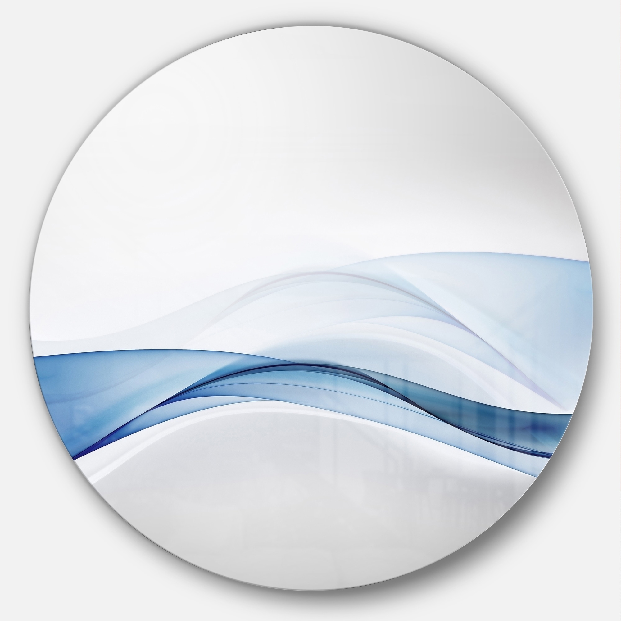 Designart '3D Wave of Water Splash' Abstract Circle Metal Wall Art
