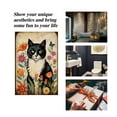 thumbnail image 5 of Vintage Floral Tuxedo Cat Metal Sign Kitty Retro Aluminum Sign Wildflower Decor for Bedroom Living Room 12"x8", 5 of 6