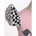 thumbnail image 6 of FYMNSI 2nd Birthday Dress Baby Toddler Girl Checkered Clothes Flutter Sleeve Dresses Race Car Driver Outfit, 6 of 9