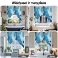 thumbnail image 6 of Abstract Art Swag Curtain Valance for Windows, Blue Ombre Marble Stone Gold Cracks Modern Window Treatments Short Swag Topper for Kitchen Windows Bathroom Bedroom, 36"x63", 6 of 8