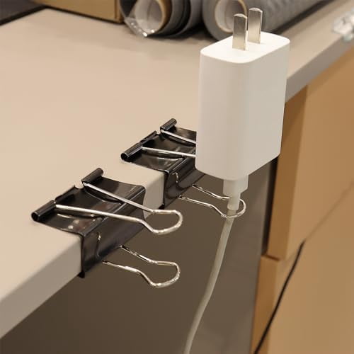 Tekola Extra Large Binder Clips (36 Pack) 2 Inch, Big Paper Clamps for Office Supplies, Black