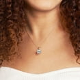 thumbnail image 2 of Lab Grown Diamond Pendant Necklace For Women | 1 Carat IGI Certified Cushion Shape FG-VS | Solitaire Pendant Necklace 14K Yellow Gold | Martina Solitaire, 2 of 6