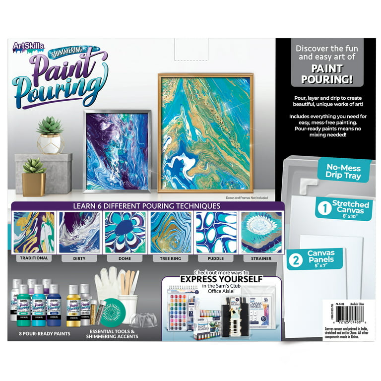 ArtSkills Unisex Acrylic Paint Pouring Art Activity Kit for Youth or Adults  Ages 12+ 