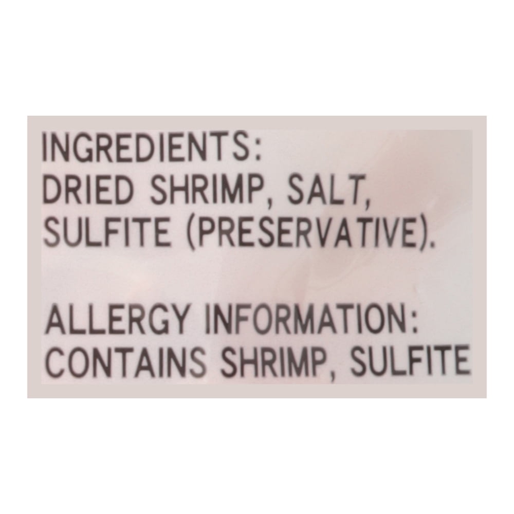 Shirakiku Brand Dried Shrimp, Contains Shrimp, Sulfite. Plastic Packaging